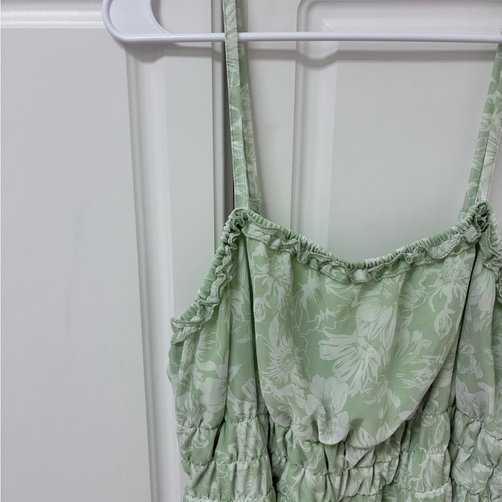 Green Floral Maxi Dress - Picture 4 of 4
